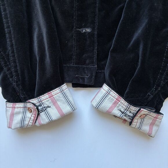 Sundance Velvet Denim/Jean-Style Jacket Black Women's Size Medium Basic Western - Picture 9 of 10